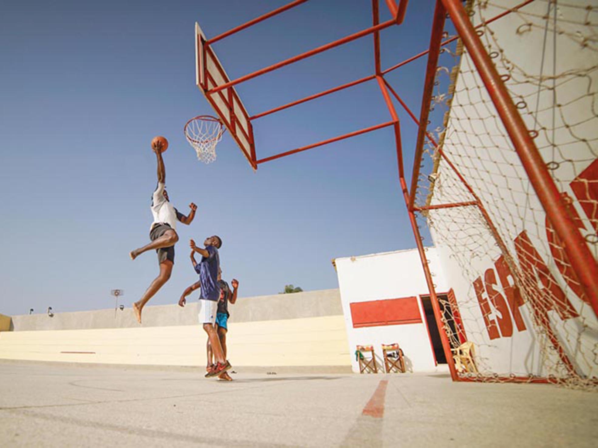 Basket vu du gradin